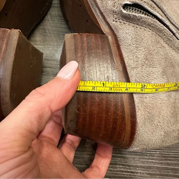 Sam Edelman Petty Ankle Boots Womens Beige Leather Side Zip Booties size 7.5 M - Picture 13 of 13